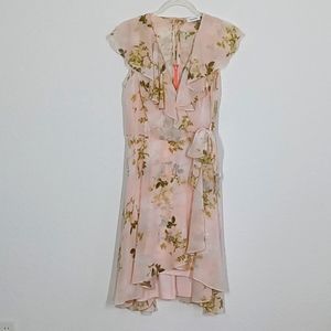 CALVIN KLEIN | Floral Wrap Dress 10